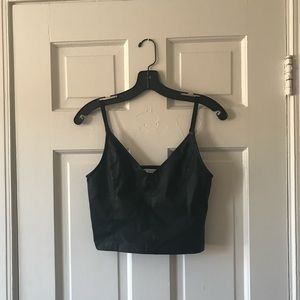 Zara Leather Top